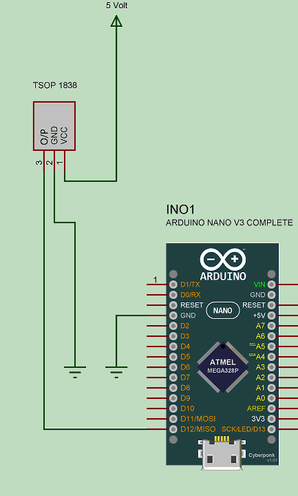 TSOP 1838 Connection in Home Automation