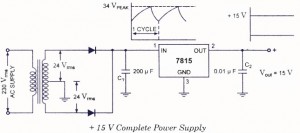 15 volt power supply