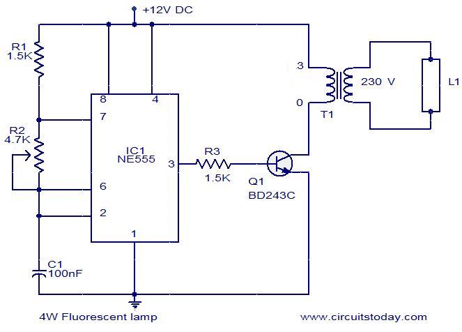 4-w-fluorescent-lamp-circuit