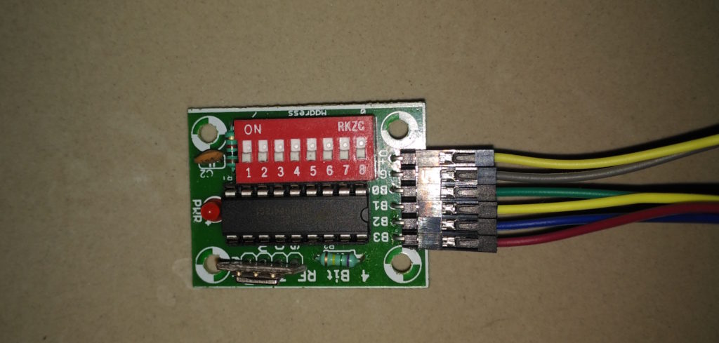 Encoder connected to RF Transmitter