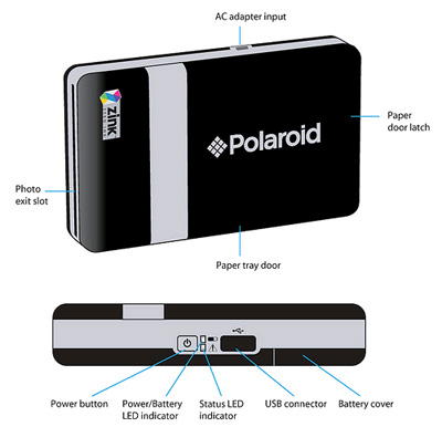 Mobile ink-free photo printer specifications