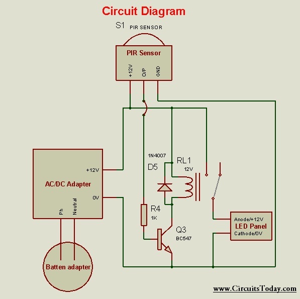 Motion Detector Light - Circuit