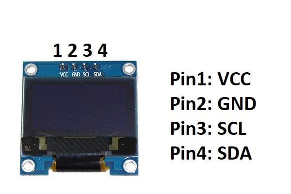 0.96 inch OLED Display board configuration