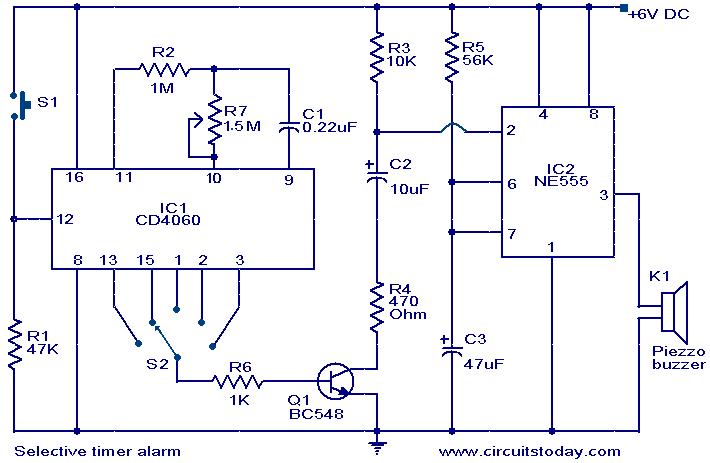 selective-timer-alarm-circuit