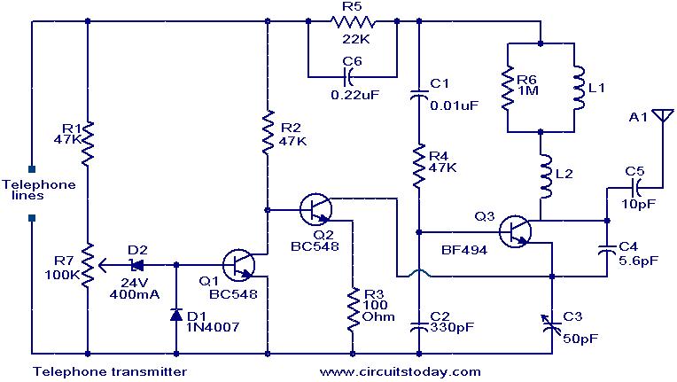 telephone-transmitter-circuit