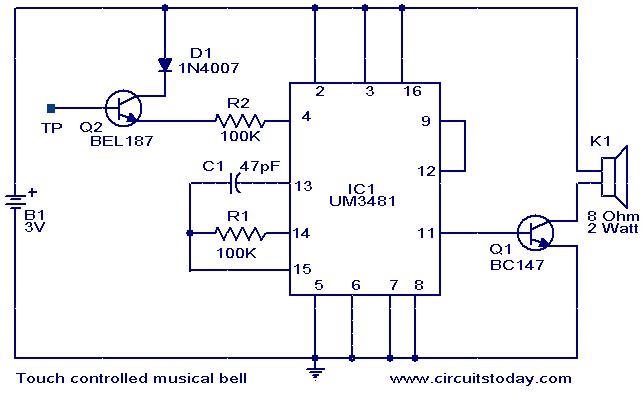 touch-controlled-musical-bell-circuit