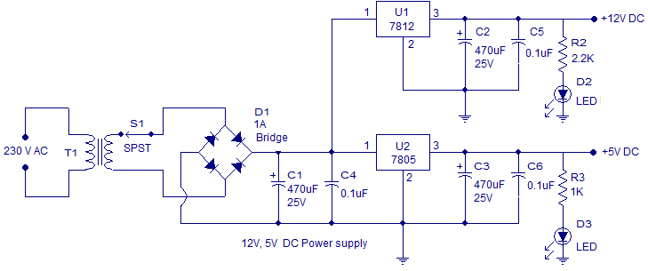 LCD tachometer power supply