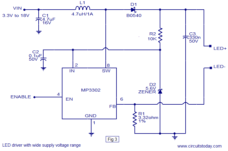 LED driver IC circuit diagram