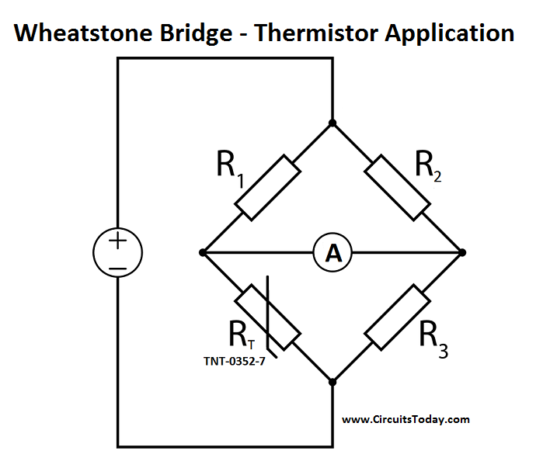 Wheatstone Bridge - Thermistor Application